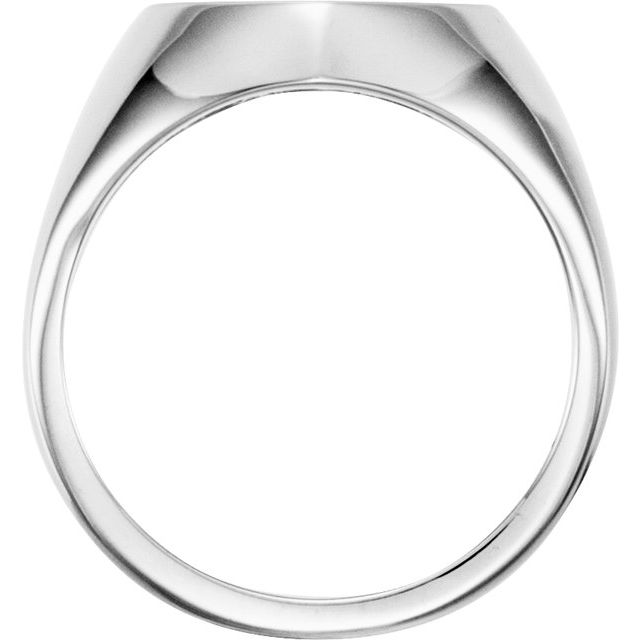 Sterling Silver 12x12 mm Heart Signet Ring