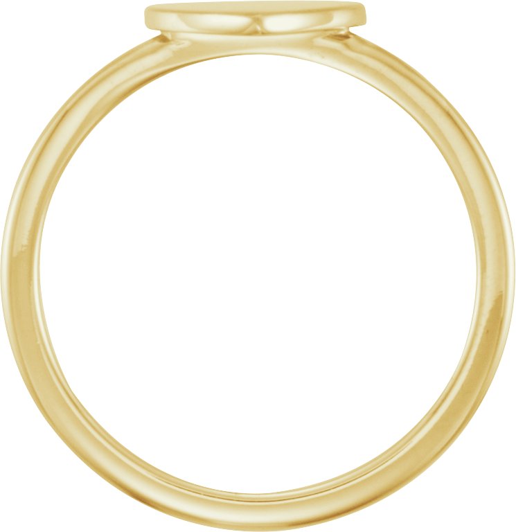 14K Yellow Be Posh® Engravable Heart Signet Ring 