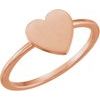 14K Rose Heart Engravable Ring Ref 10902823