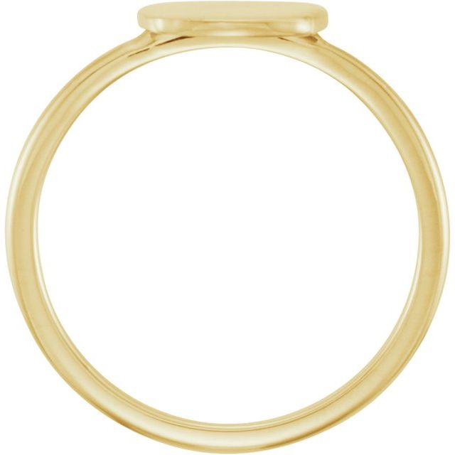14K Yellow Cushion Engravable Ring 