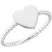 Continuum Sterling Silver Heart Engravable Beaded Ring