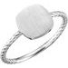 Continuum Sterling Silver Antique Engravable Rope Ring 