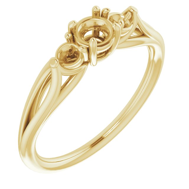 Sculptural Three-Stone Ring