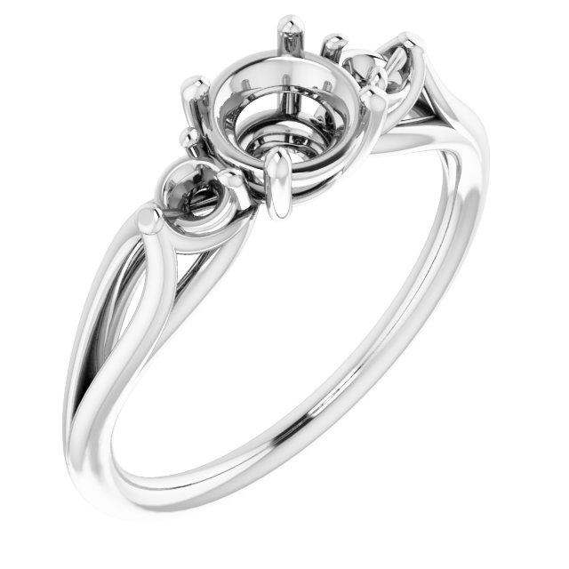 Sculptural Three-Stone Ring