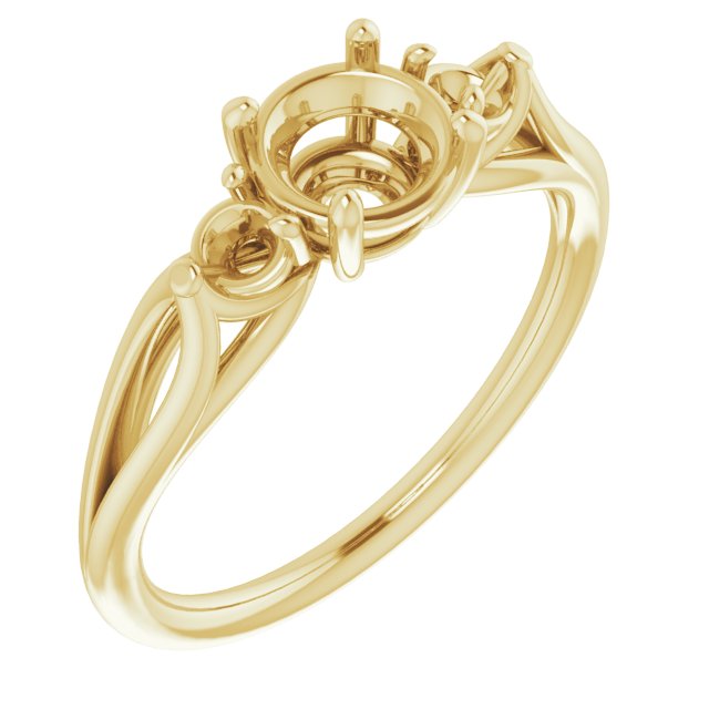 Sculptural Three-Stone Ring