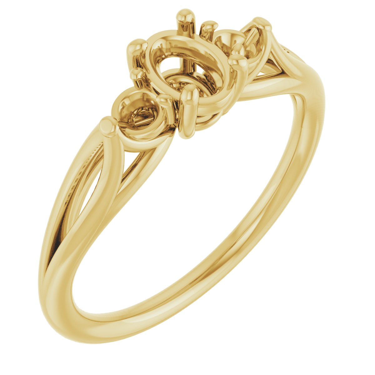 Sculptural Three-Stone Ring
