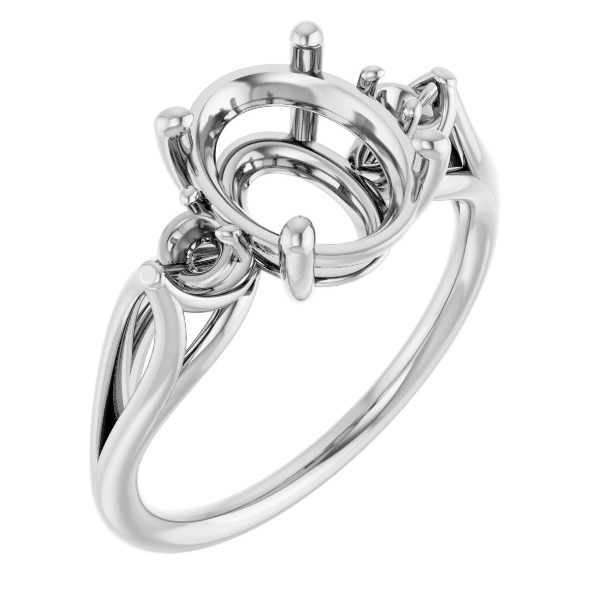 Sculptural Three-Stone Ring
