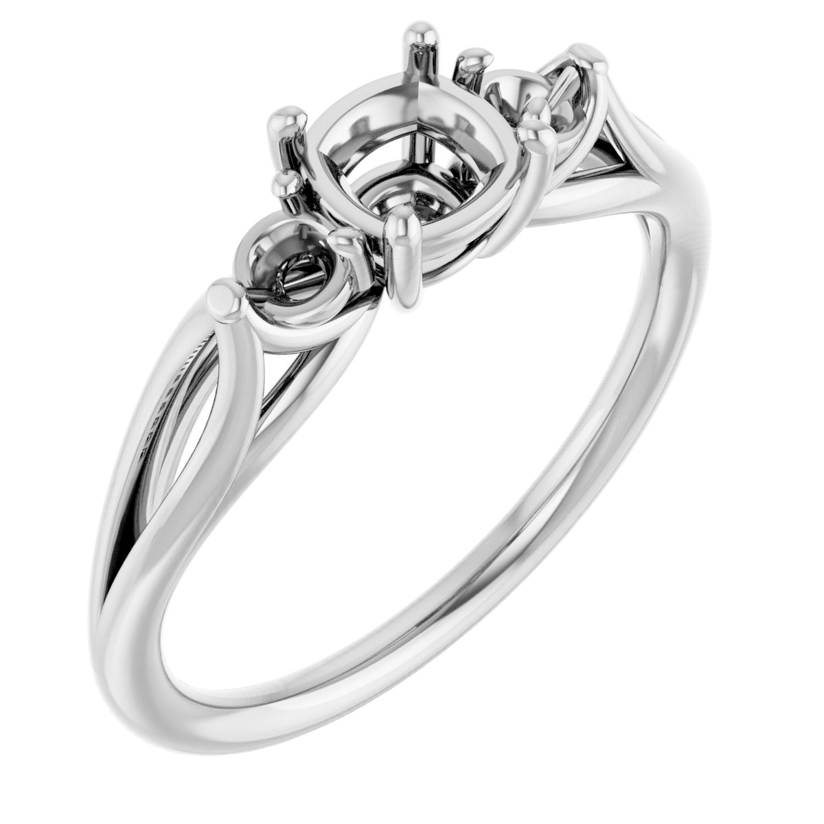 Sculptural Three-Stone Ring