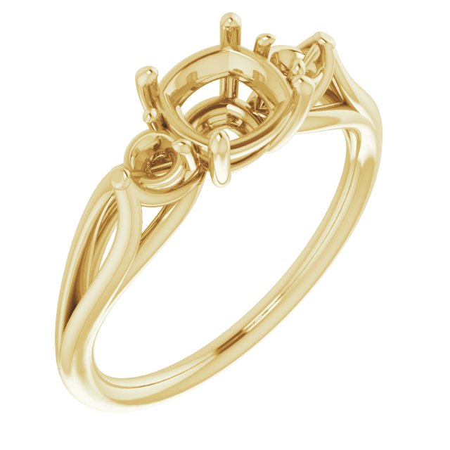 Sculptural Three-Stone Ring