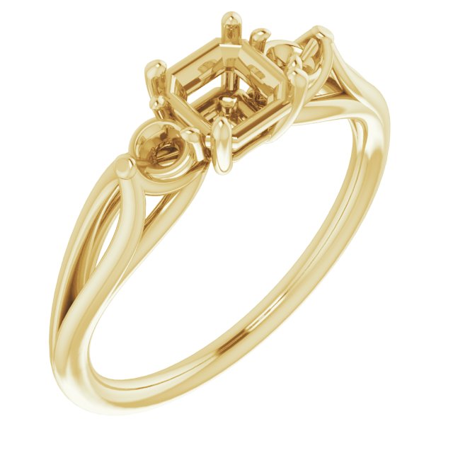 Sculptural Three-Stone Ring