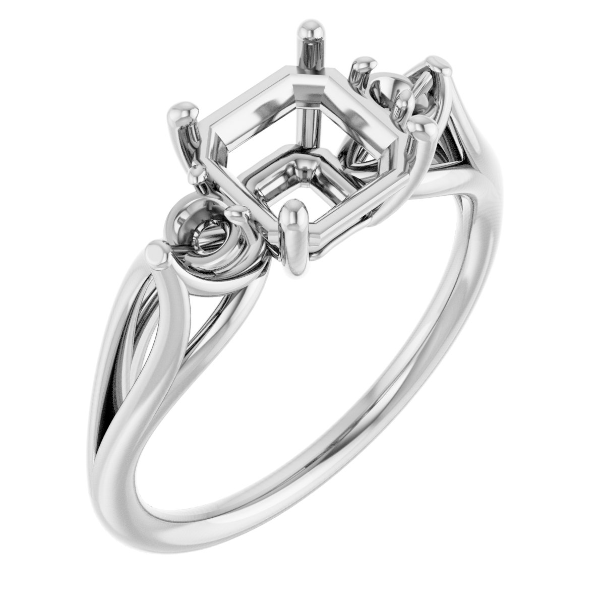 Sculptural Three-Stone Ring