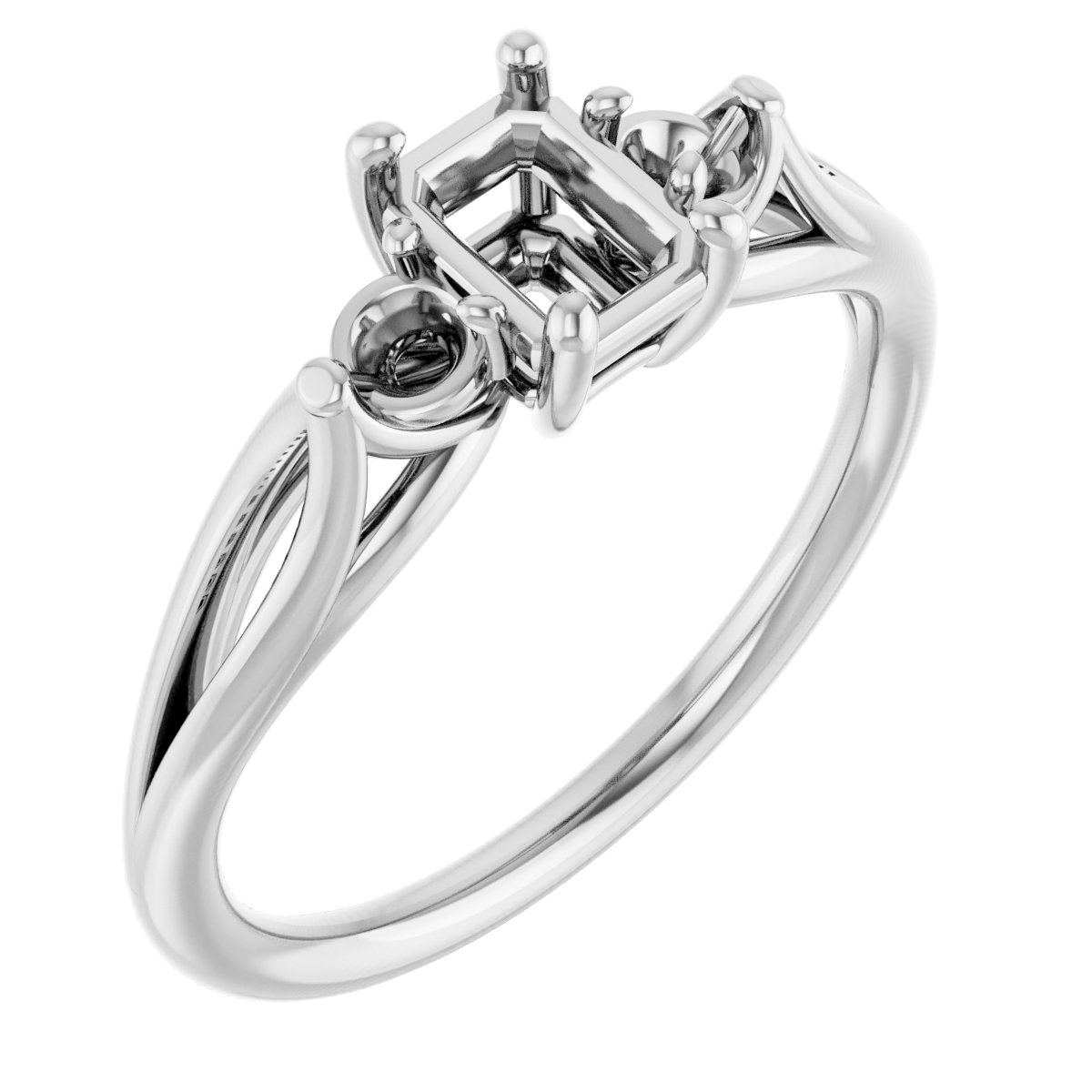 Sculptural Three-Stone Ring