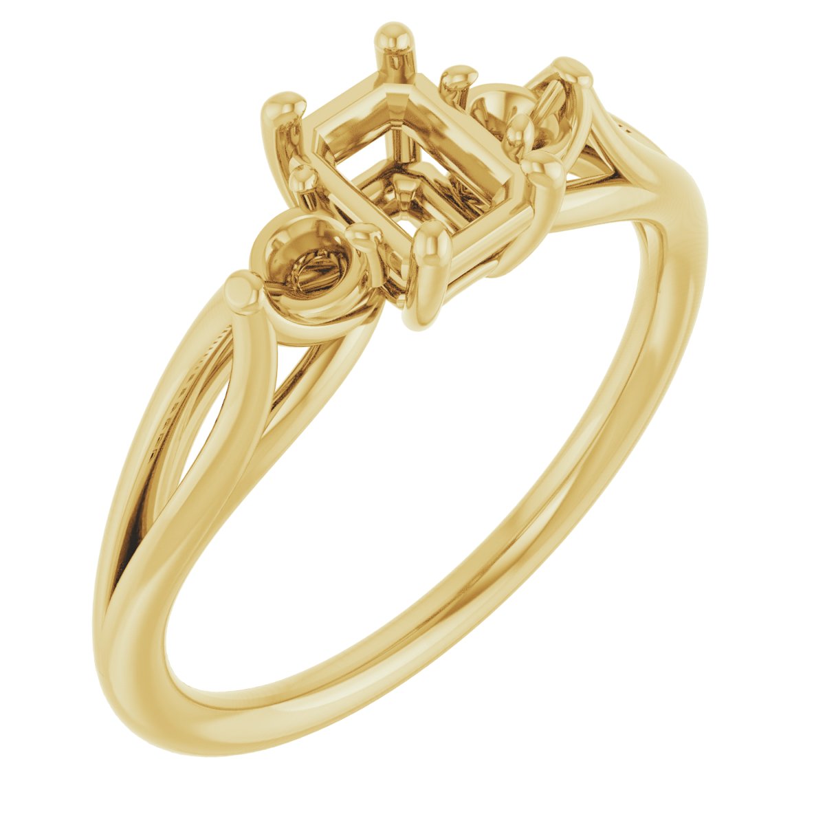 Sculptural Three-Stone Ring