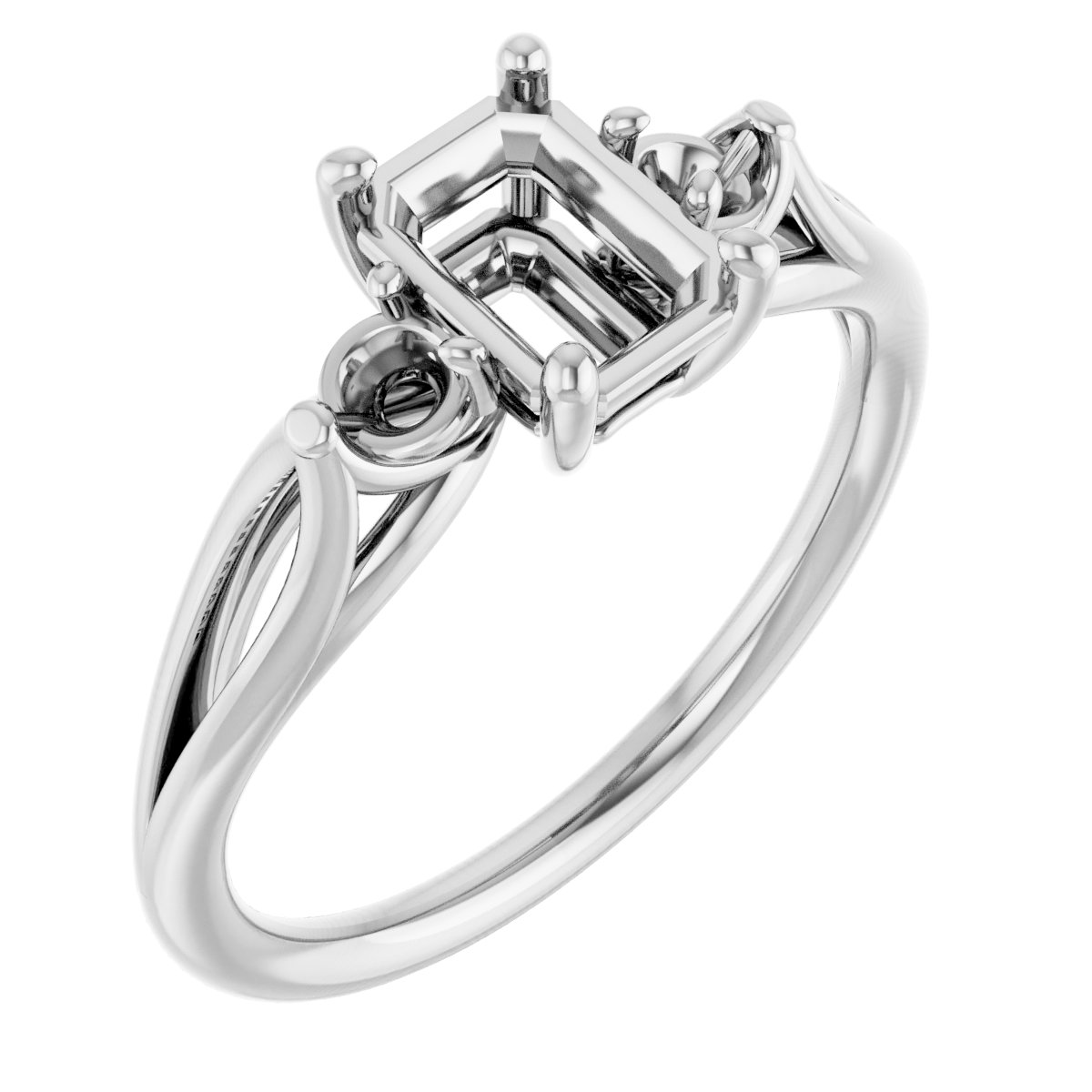 Sculptural Three-Stone Ring