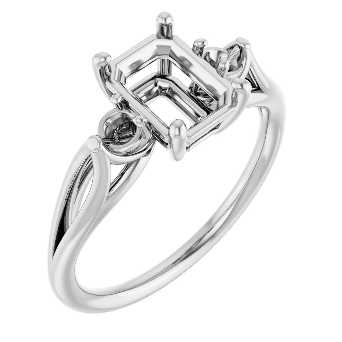 Sculptural Three-Stone Ring
