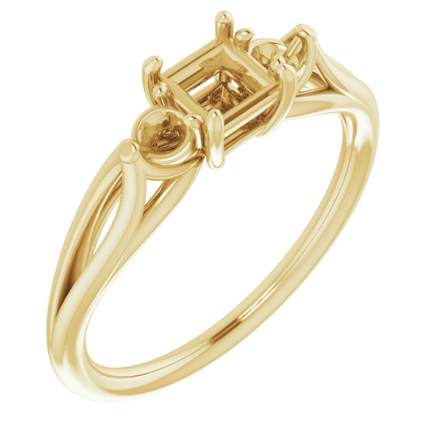 Sculptural Three-Stone Ring