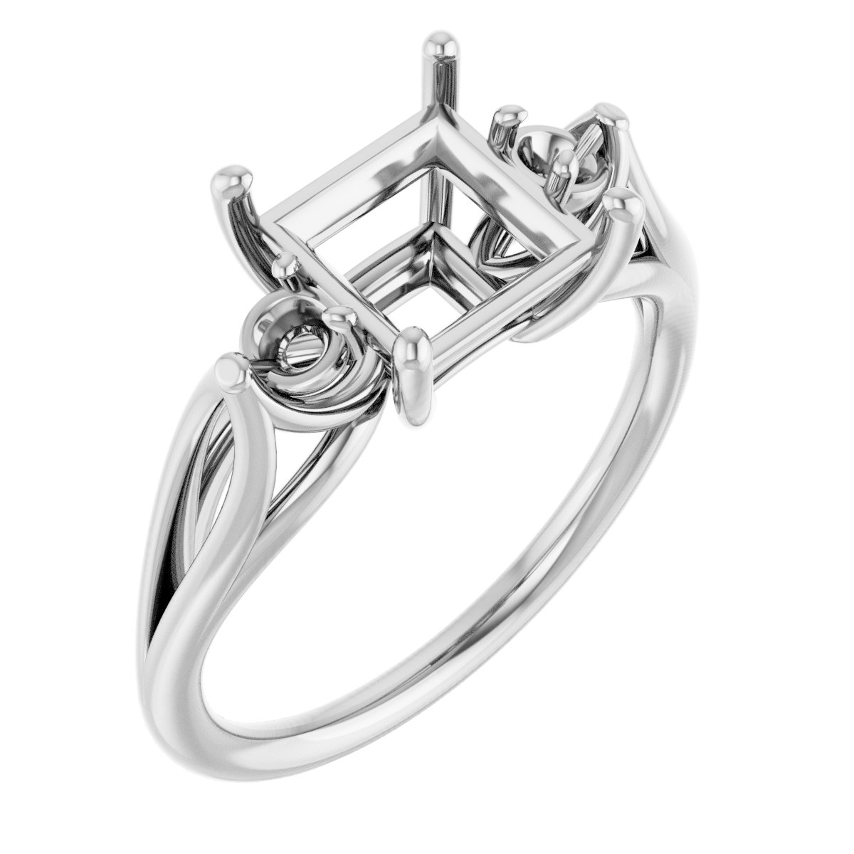 Sculptural Three-Stone Ring