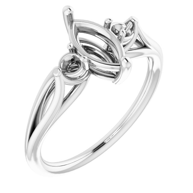Sculptural Three-Stone Ring