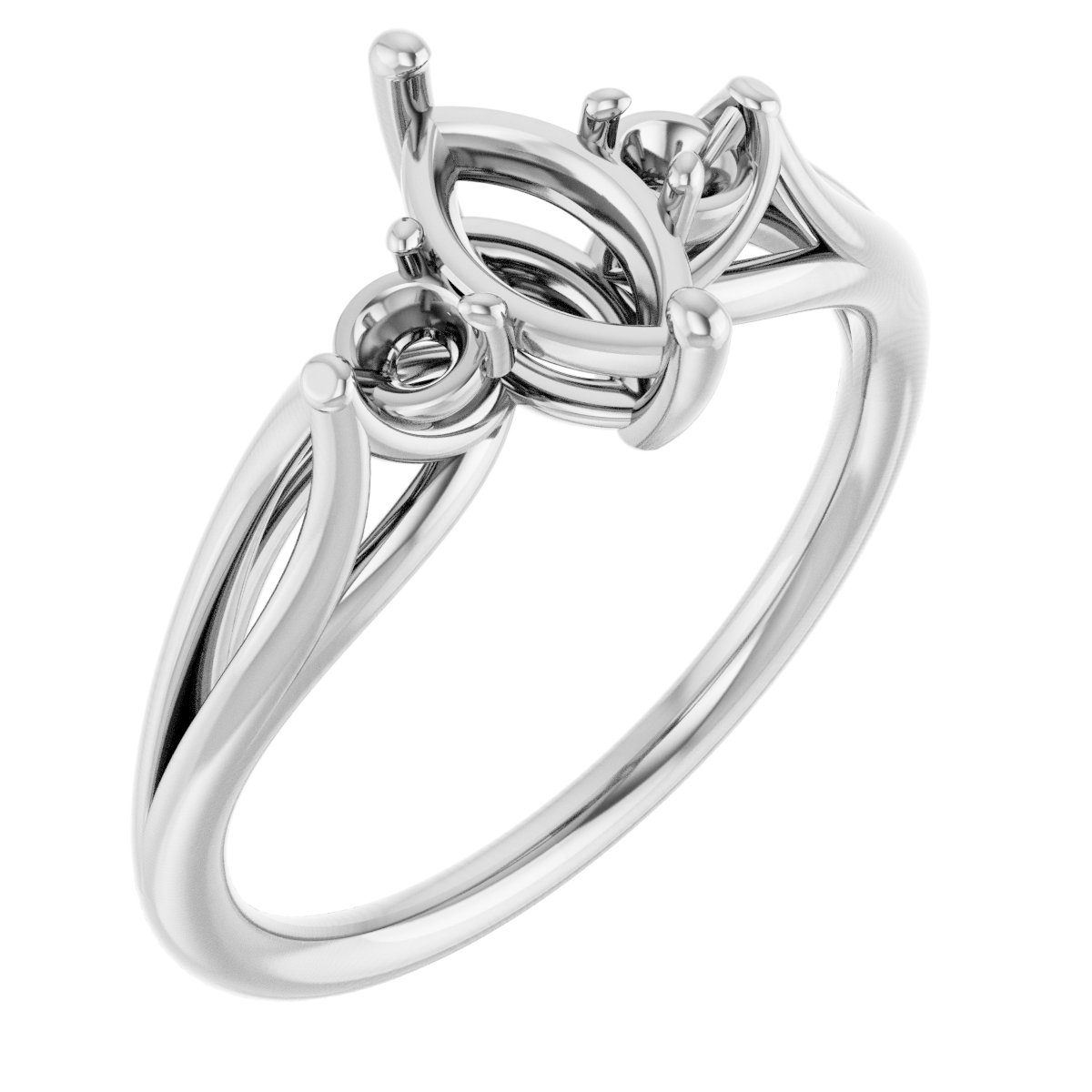 Sculptural Three-Stone Ring