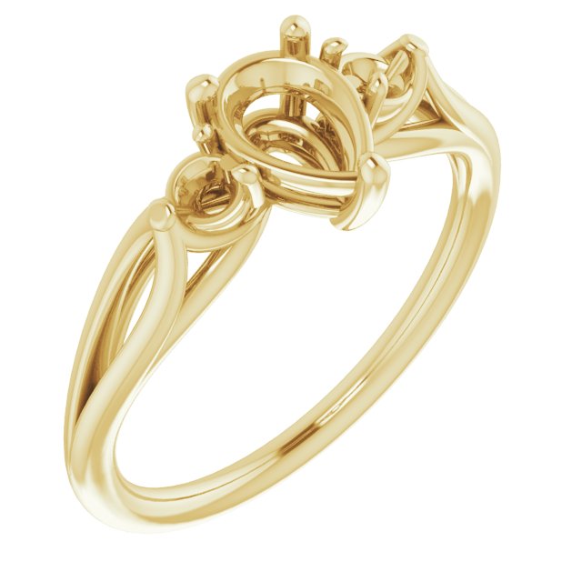 Sculptural Three-Stone Ring