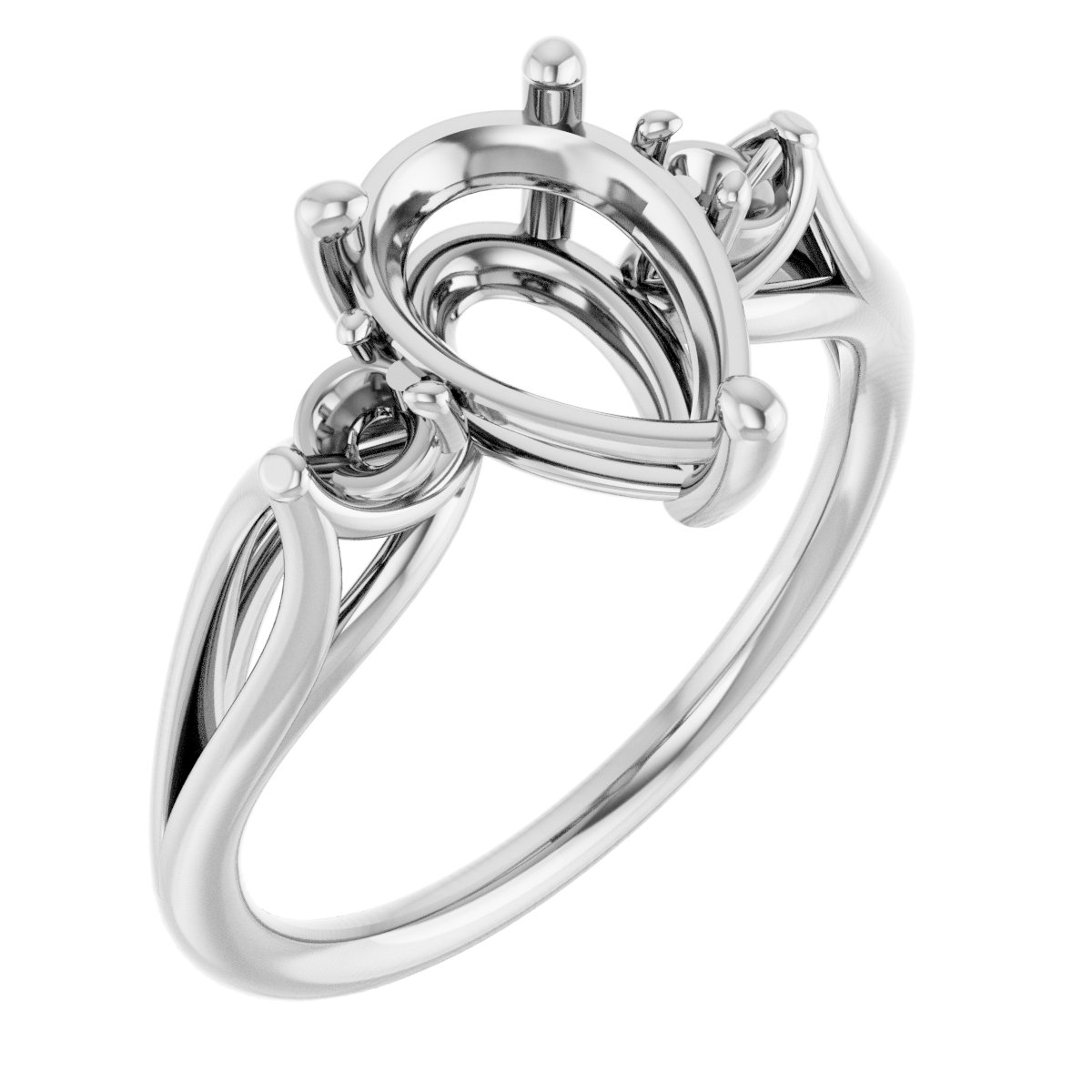 Sculptural Three-Stone Ring