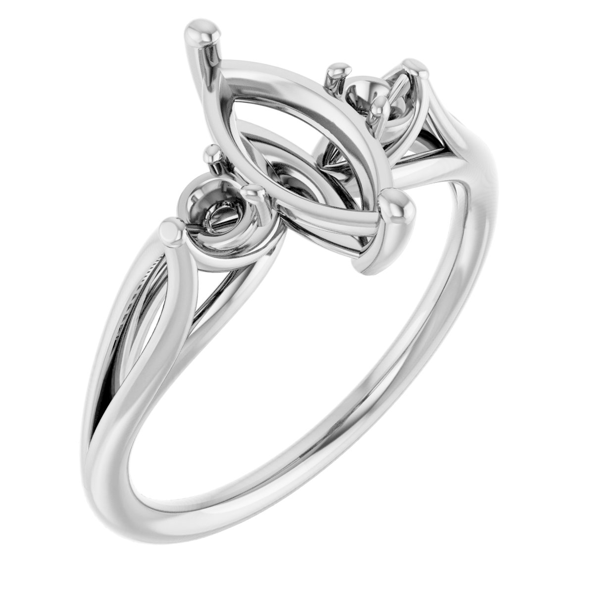 Sculptural Three-Stone Ring