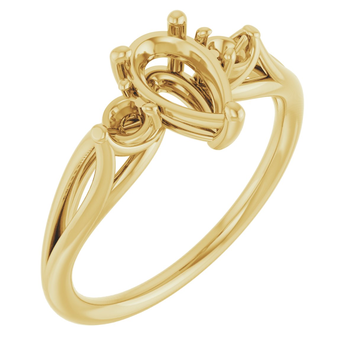 Sculptural Three-Stone Ring