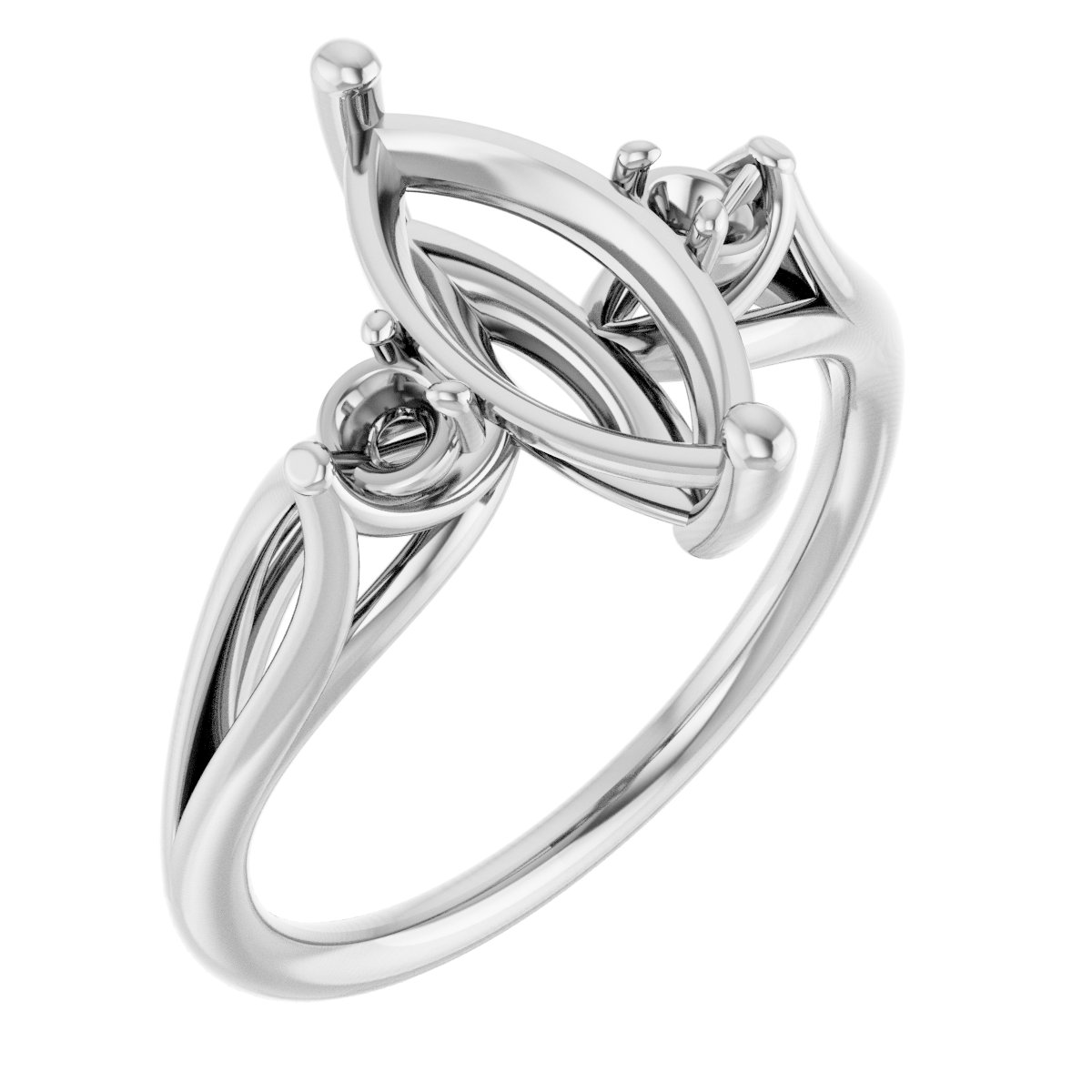 Sculptural Three-Stone Ring