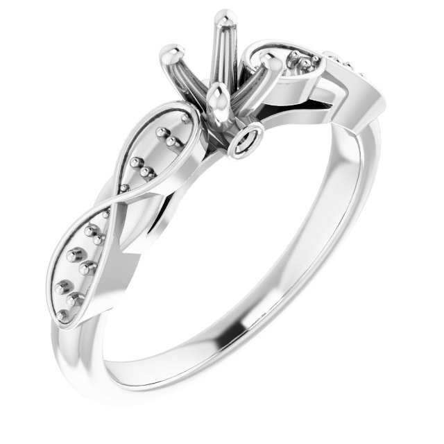Accented Infinity-Inspired Engagement Ring