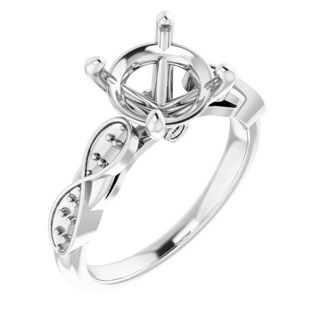 Accented Infinity-Inspired Engagement Ring