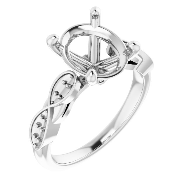 Accented Infinity-Inspired Engagement Ring