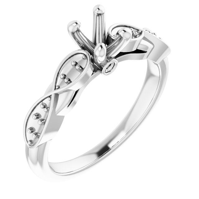 Accented Infinity-Inspired Engagement Ring