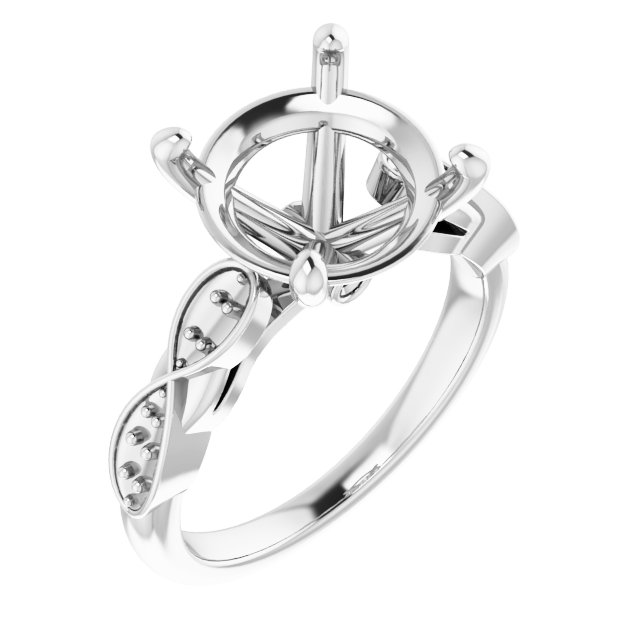 Accented Infinity-Inspired Engagement Ring