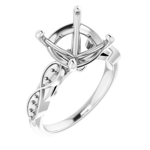 Accented Infinity-Inspired Engagement Ring