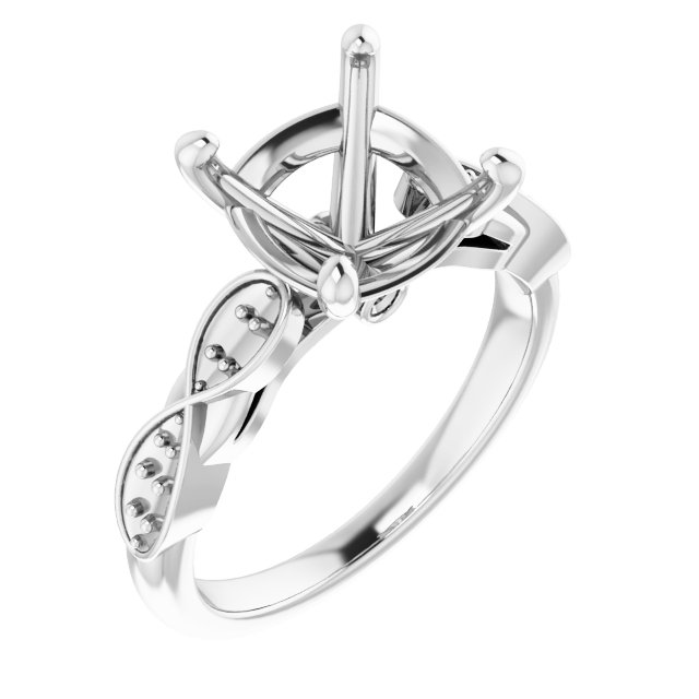 Accented Infinity-Inspired Engagement Ring