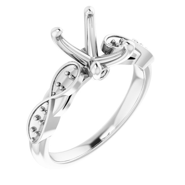 Accented Infinity-Inspired Engagement Ring