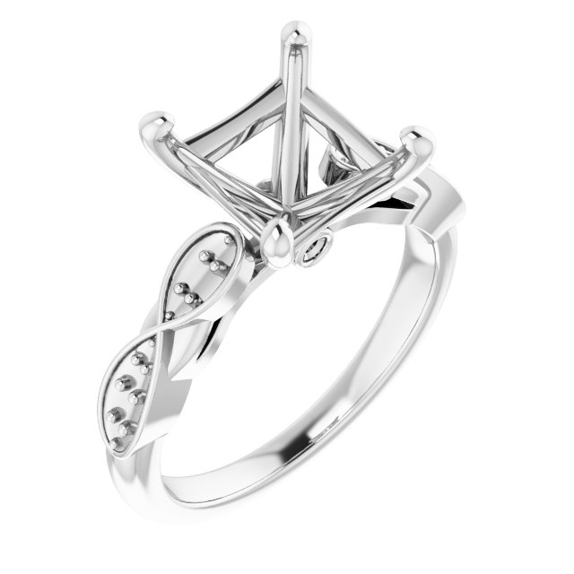 Accented Infinity-Inspired Engagement Ring