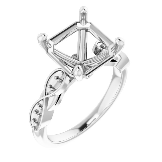 Accented Infinity-Inspired Engagement Ring