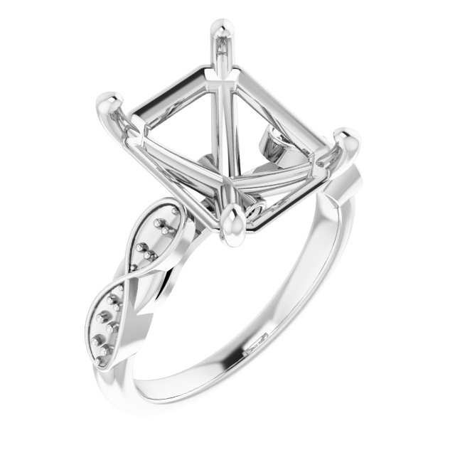 Accented Infinity-Inspired Engagement Ring