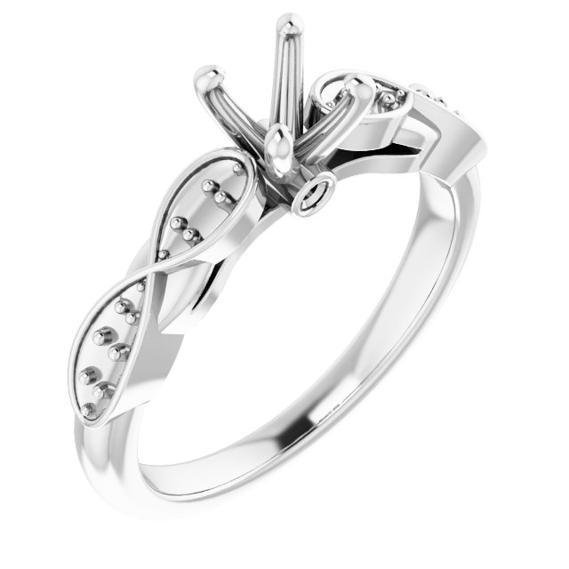 Accented Infinity-Inspired Engagement Ring