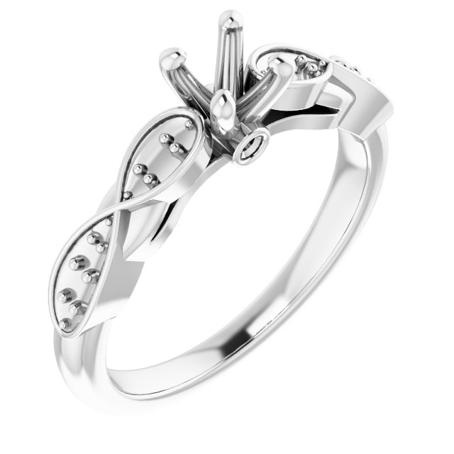 Accented Infinity-Inspired Engagement Ring