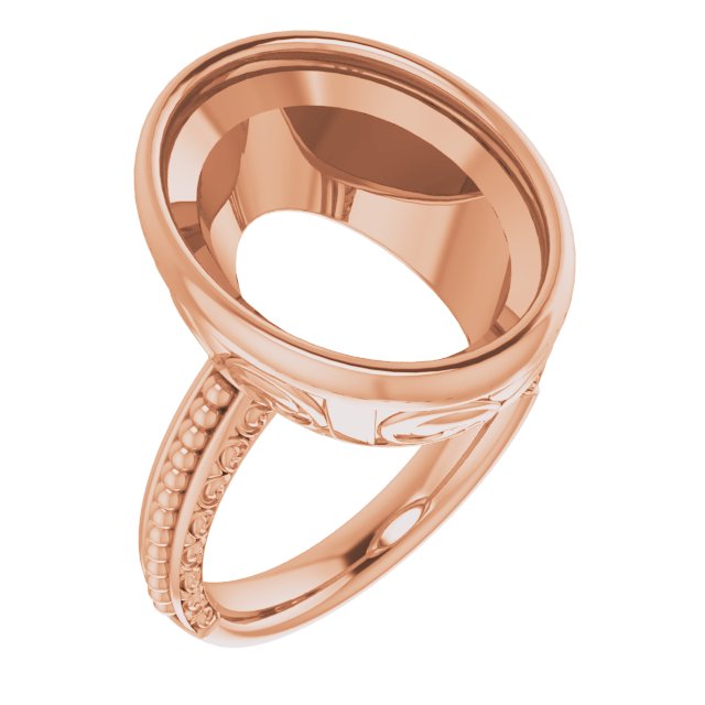 Beaded Bezel-Set Solitaire Ring