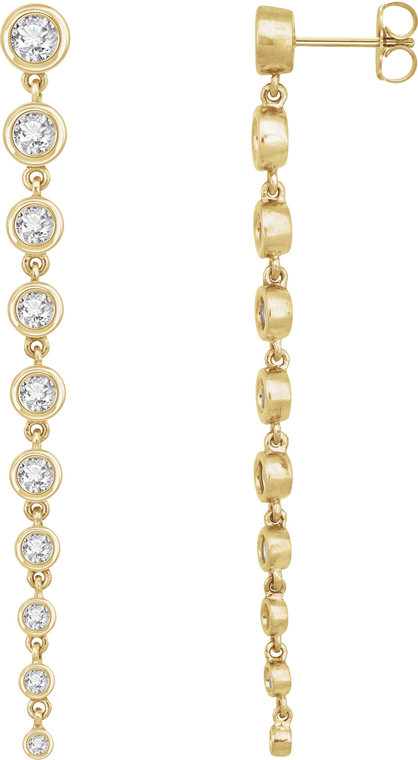 14K Yellow 2 CTW Lab-Grown Diamond Earrings