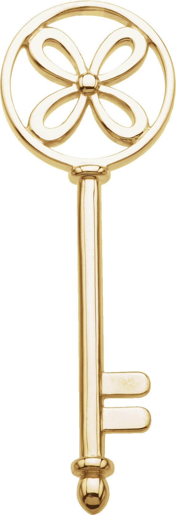 14K Yellow Key Pendant