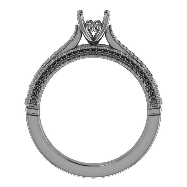 12x8 mm Pear Engagement Ring Mounting view 2