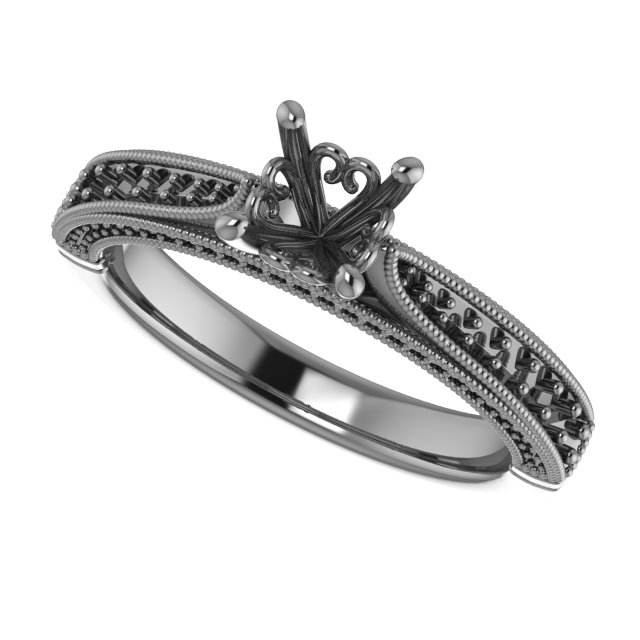 12x8 mm Pear Engagement Ring Mounting view 5