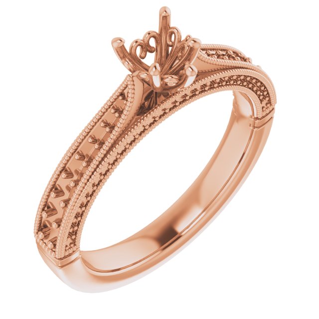 Accented Vintage-Inspired Engagement Ring