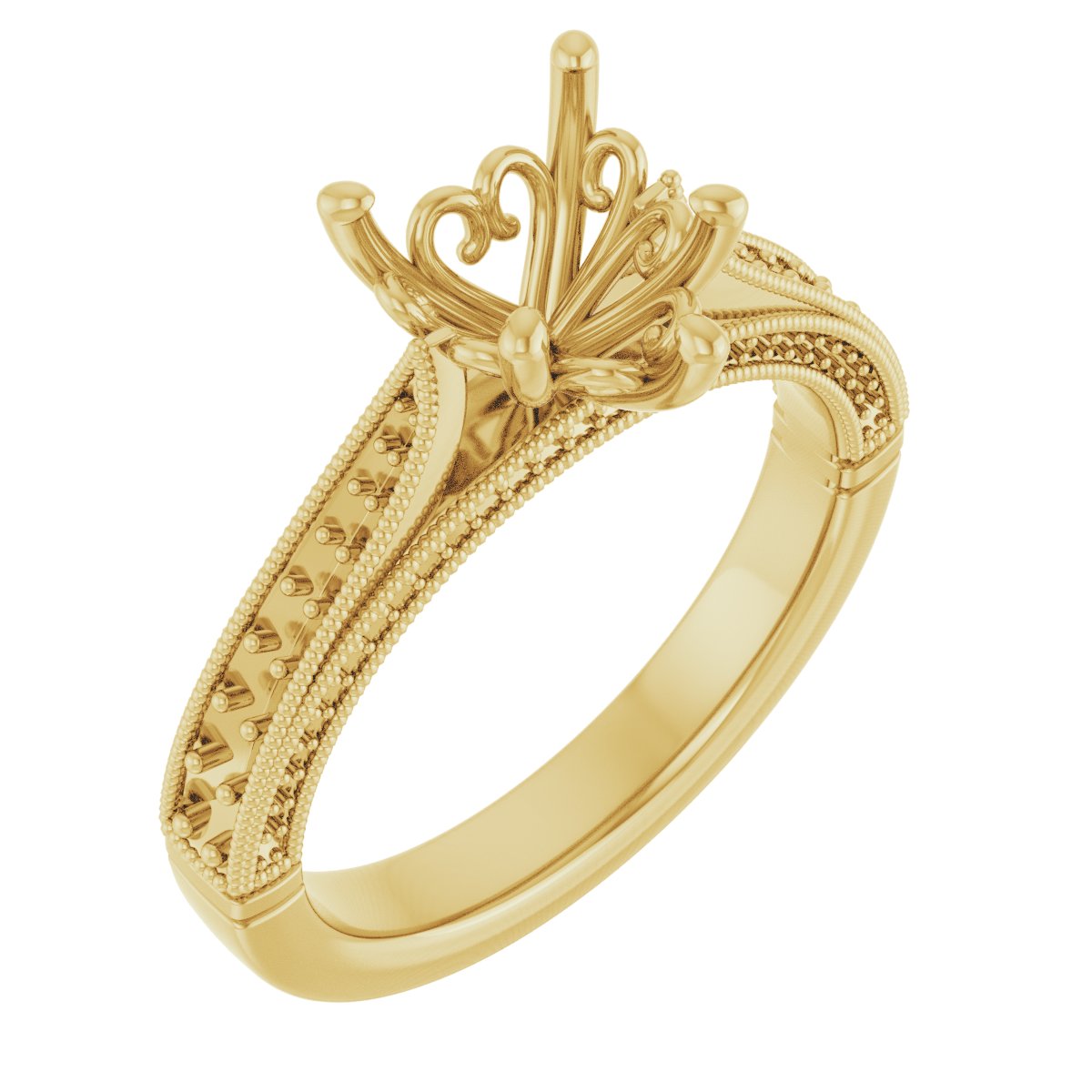 Accented Vintage-Inspired Engagement Ring