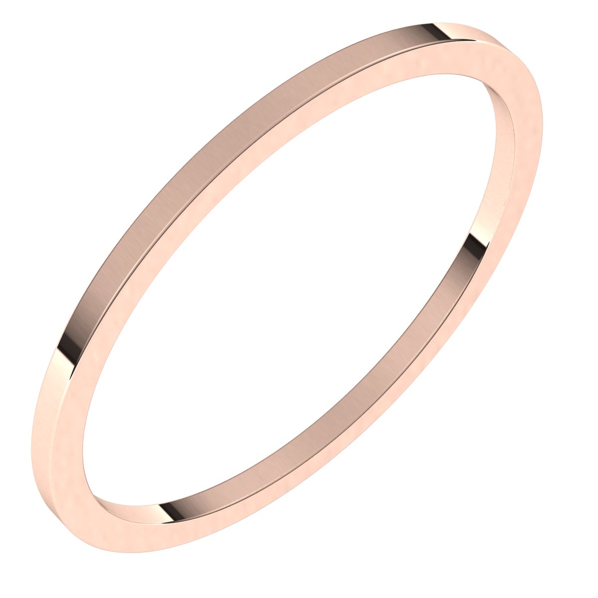 10K Rose 1 mm Flat Band Size 11.5<br>(Size 11.5)