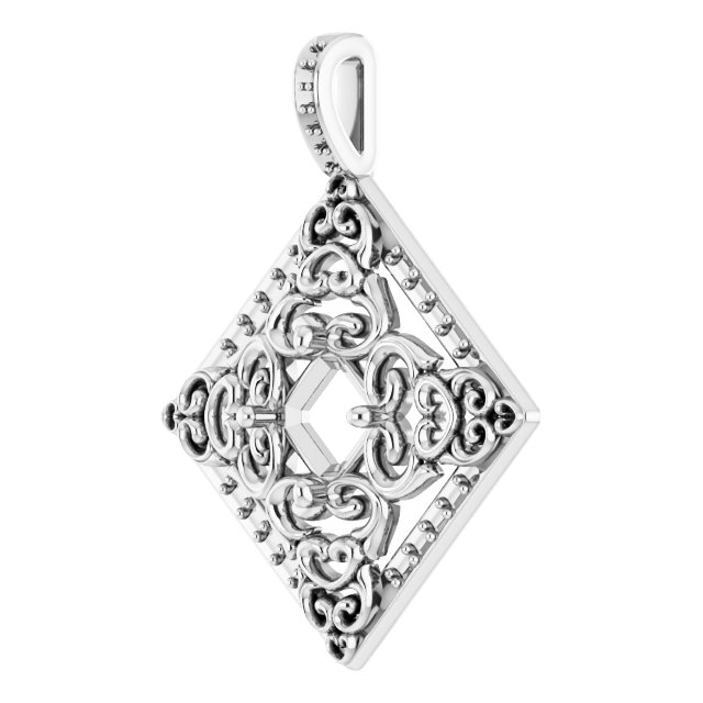 7x5 mm Oval Pendant Mounting view 2